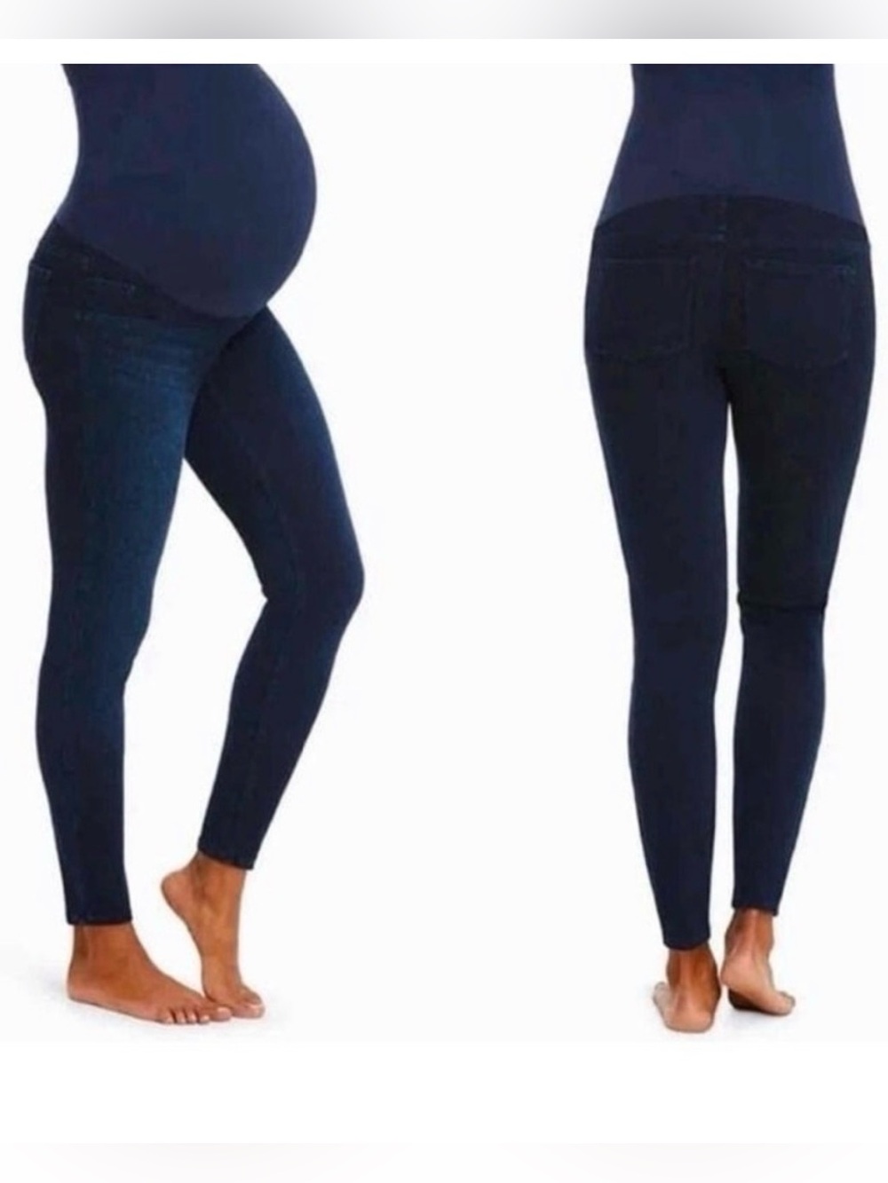 Spanx Maternity Dark Blue Stretch Skinny Jeans